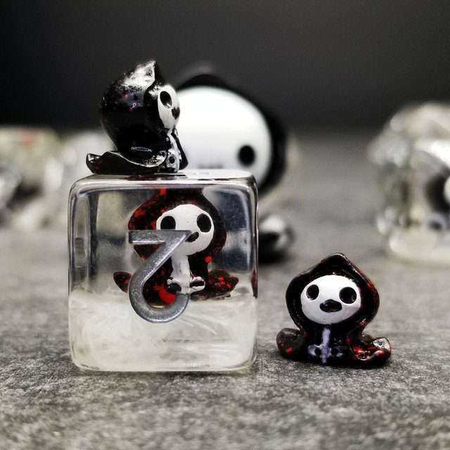 Sage's Familiars - Baby Grim Resin Polyhedral Dice Set image 6