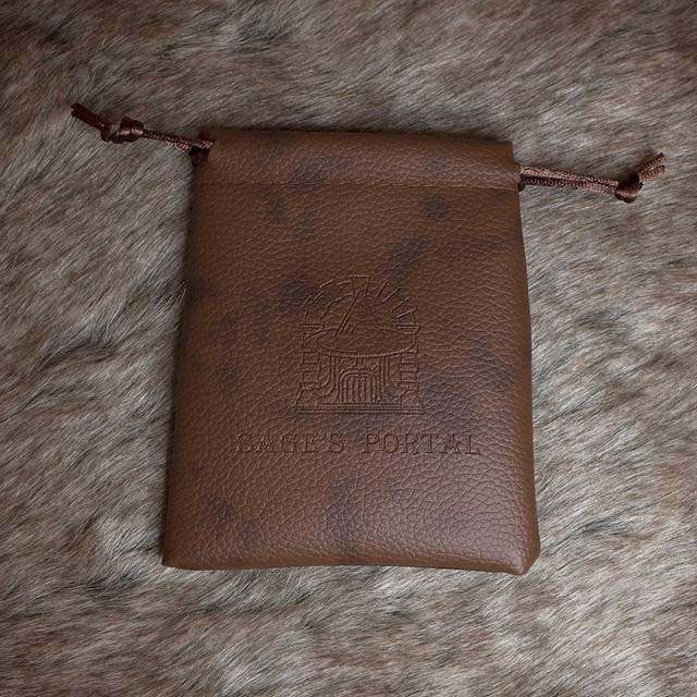Sage's Pouch - PU Leather Walnut/Chestnut Spotted Dice Bag image 5