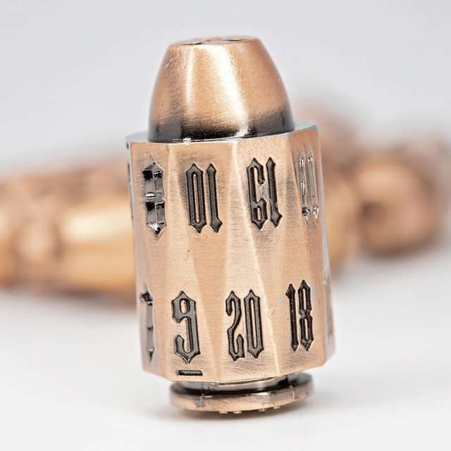 Sage's Holy Revolver Copper Bullets Metal Dice Set image 3