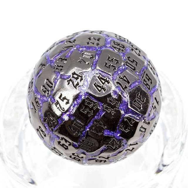 Sage’s Warp Stones Antique Silver Supernova d100 Metal Dice image 11