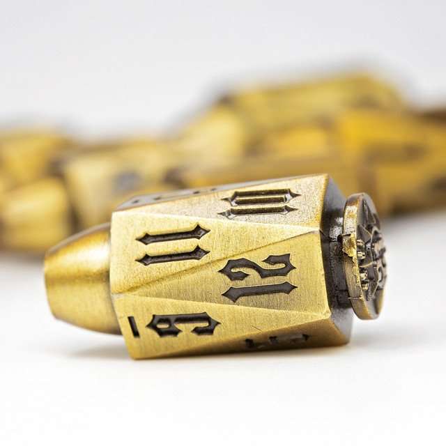 Sage's Holy Revolver Bronze Bullets Metal Dice Set image 5