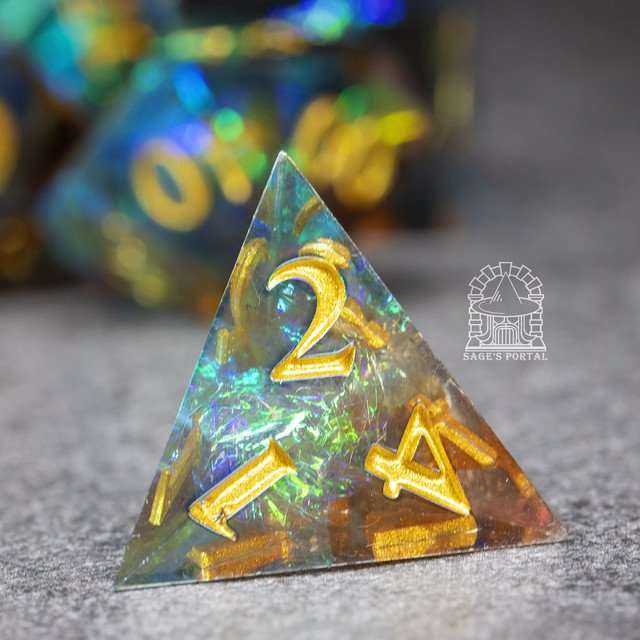 Sage's Crystals - Manaflow Sharp Edge Resin Polyhedral Dice Set image 9
