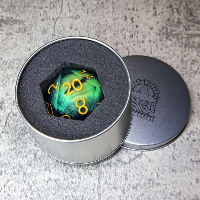 Sage's Eye of the Serpent Jiggling Green Eye Resin Giant 50mm D20 image 6