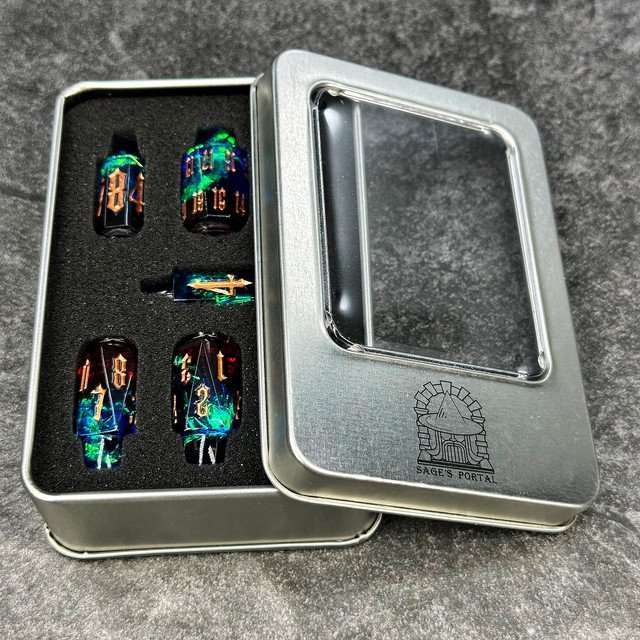 Sage's Spectral Revolver Thermal Bullets Resin Dice Set image 3
