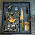 Yellow Eye Tyrant Notebook Gift Set | Handmade Notebook for TTRPG, Sketchbook, Diary image 0