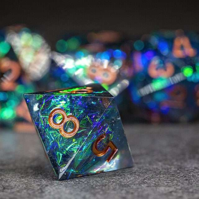 Sage's Miniaturized Galaxy Sharp Edge Resin Polyhedral Dice Set image 5