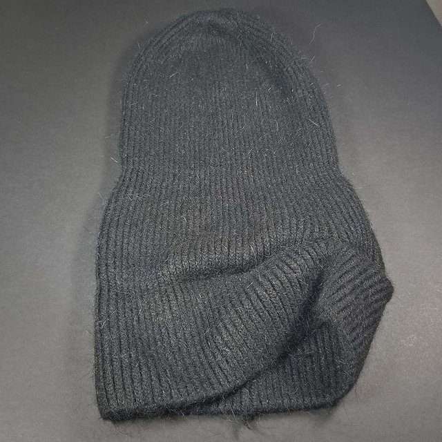 Sage’s Cap – Black Angora Rabbit Fur Viscose Beanie image 4