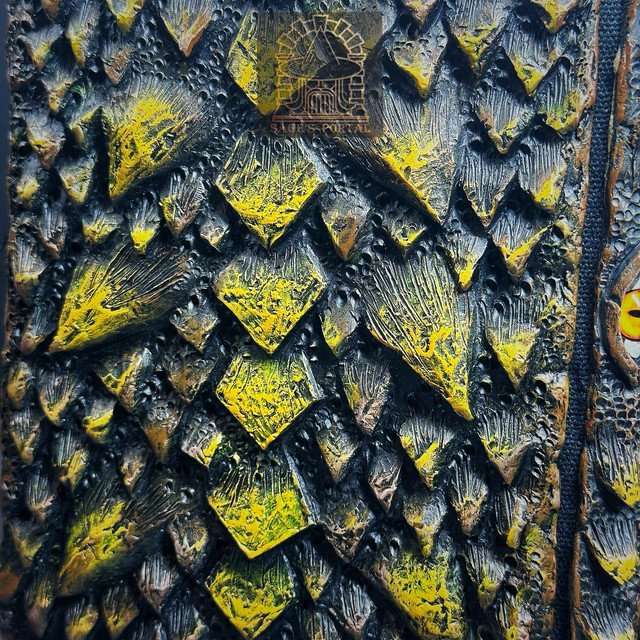 Yellow Eye Tyrant Notebook | Handmade Notebook for TTRPG, Sketchbook, Diary image 4