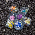 Sage's Familiars - Rainbow Magic Shrooms Resin Dice Set image 0