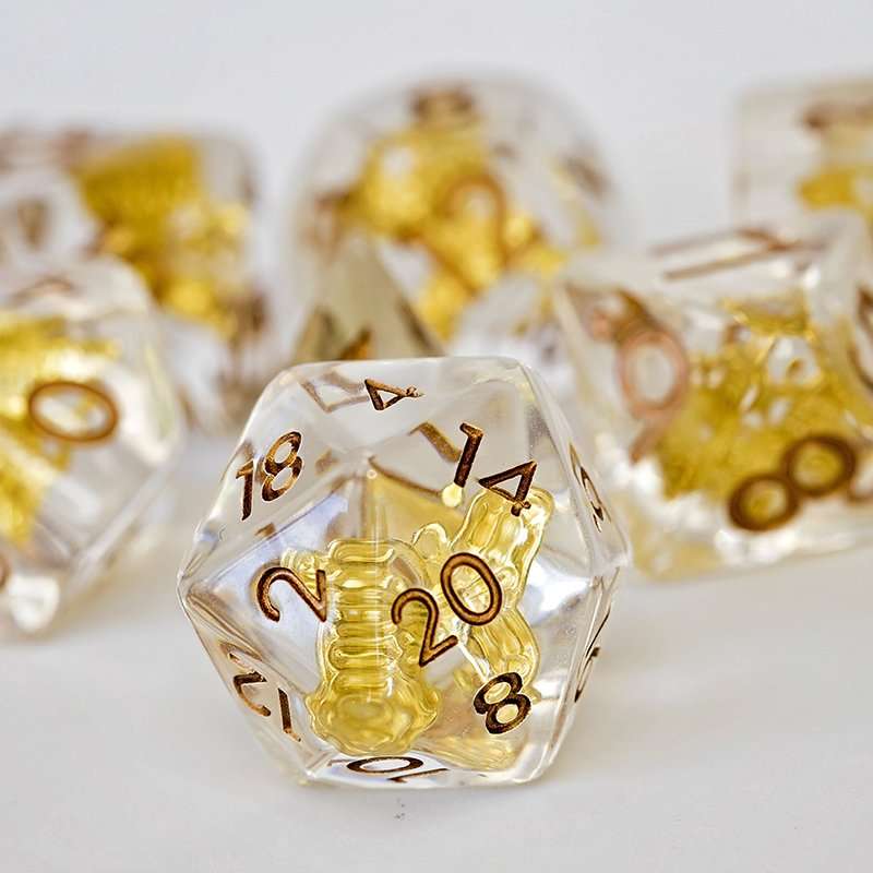 Sage's Familiars - Butterfly Familiar Resin Polyhedral Dice Set image 6
