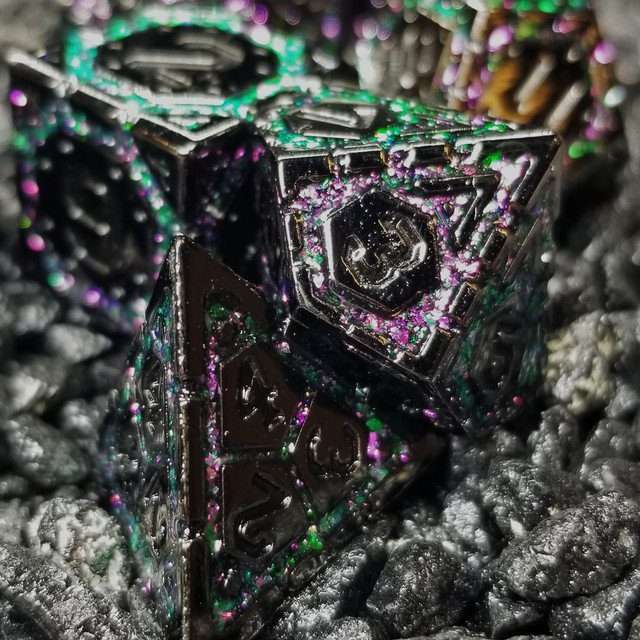 Sage's Warp Armor Metal Polyhedral Dice Set image 9