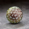 Sage’s Dragon Egg Green/Red d100 Metal Dice image 0