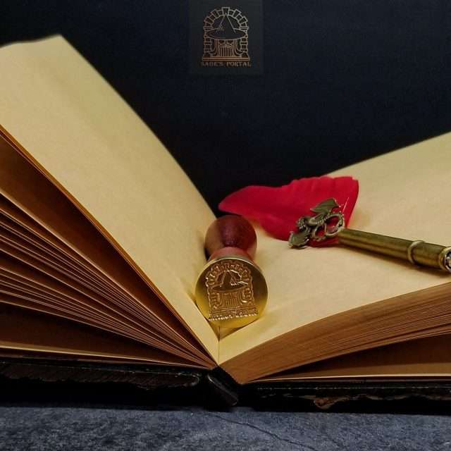 Eye of the Gold Dragon Notebook Gift Set | Handmade Notebook for TTRPG, Sketchbook, Diary image 2