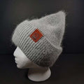 Sage’s Cap – Gray Angora Rabbit Fur Viscose Beanie image 0