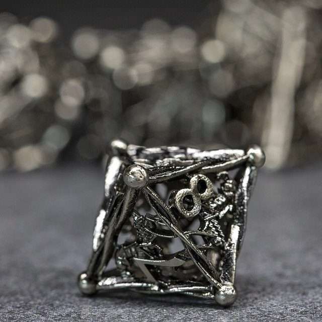 Sage's Ankeg Magical Creature Nickel Hollow Metal Polyhedral Dice Set image 4