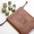 Sage's Pouch - PU Leather Walnut/Chestnut Spotted Dice Bag image 0