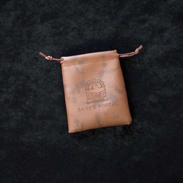 Sage's Pouch - PU Leather Walnut/Chestnut Spotted Dice Bag image 4