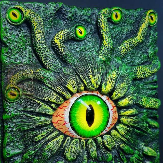 Green Eye Tyrant Notebook Gift Set | Handmade Notebook for TTRPG, Sketchbook, Diary image 9
