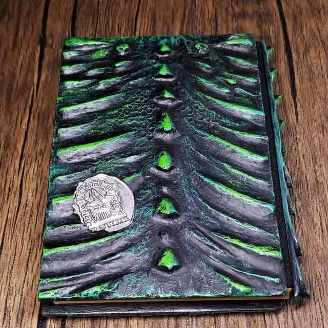 Eye of the Green Dragon Notebook Gift Set | Handmade Notebook for TTRPG, Sketchbook, Diary image 7