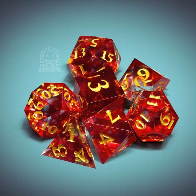 Sage's Orb of Hemomancy Sharp Edge Resin Dice Set image 9