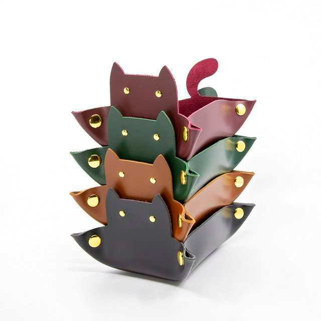 Sage's Dark Multicolor 4 Pack Enchanted Cat Dice Tray Set image 0