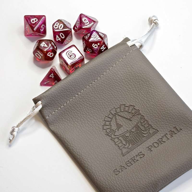 Sage's Shards - Pink/Purple/Orange Glitter Polyhedral Dice Set image 10
