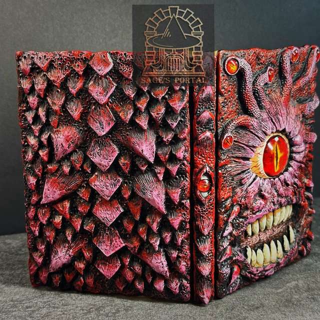 Red Eye Tyrant Notebook Gift Set | Handmade Notebook for TTRPG, Sketchbook, Diary image 11