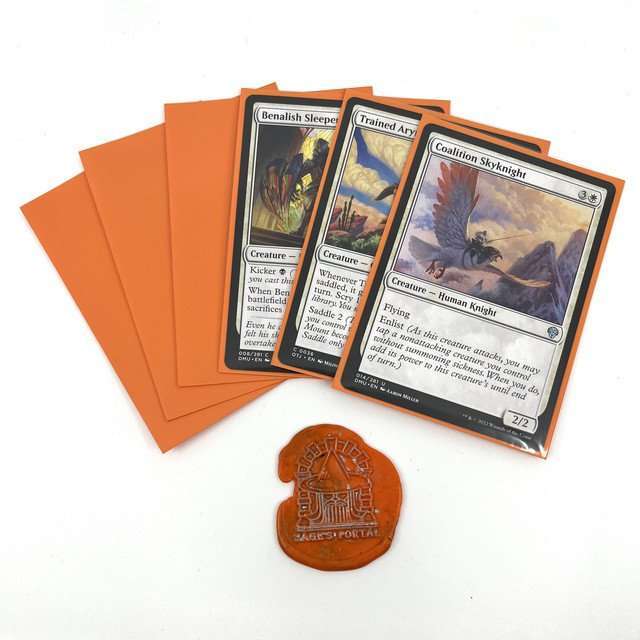Sage's Arcane Armor Card Sleeves Matte Orange Exceptional Durability 66mmx91mm image 0