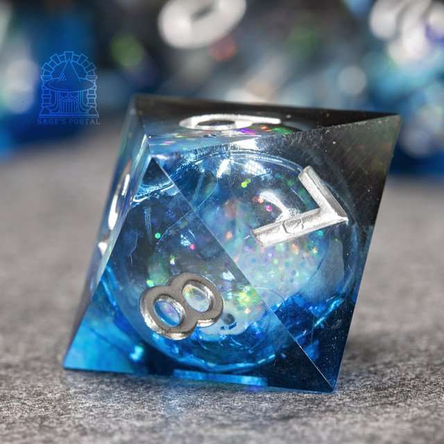 Sage's Spirits - Abyssal Spirits Liquid Core Sharp Edge Resin Dice Set image 5