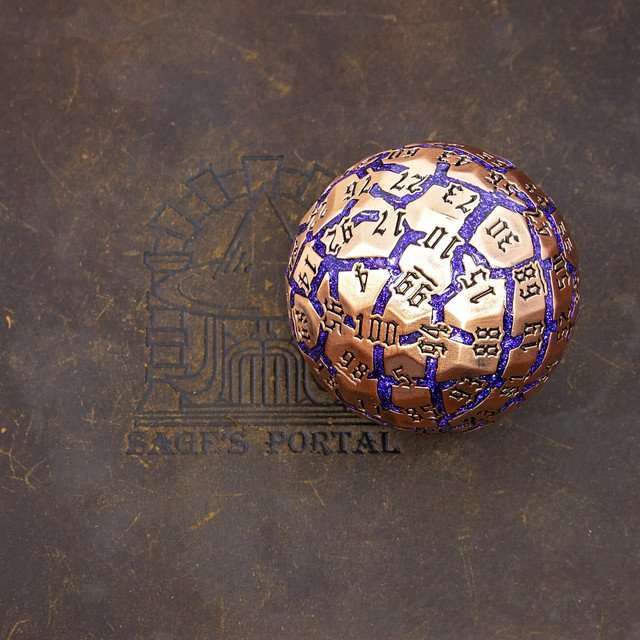 Sage’s Warp Stones Copper Nebula d100 Metal Dice image 3
