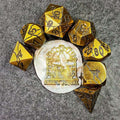 Sage's Relics of Antiquity - Burnished Gold Metal Polyhedral Dice image 0