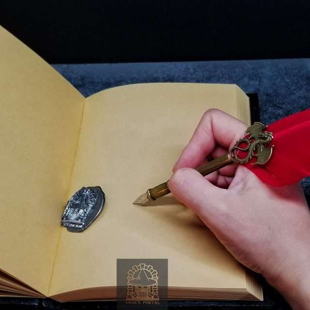 Eye of the Gold Dragon Notebook Gift Set | Handmade Notebook for TTRPG, Sketchbook, Diary image 8