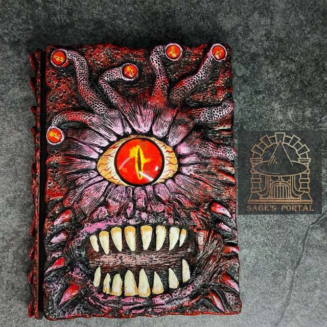 Red Eye Tyrant Notebook Gift Set | Handmade Notebook for TTRPG, Sketchbook, Diary image 7