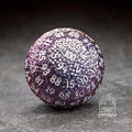 Sage’s Dragon Egg Purple/Red d100 Metal Dice image 0