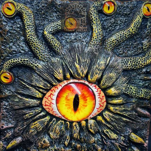 Yellow Eye Tyrant Notebook Gift Set | Handmade Notebook for TTRPG, Sketchbook, Diary image 9