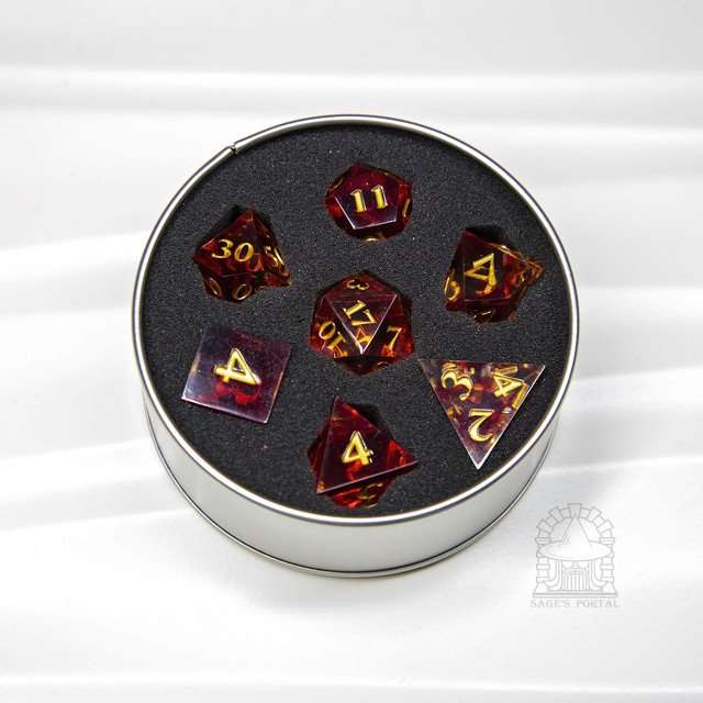 Sage's Orb of Hemomancy Sharp Edge Resin Dice Set image 7