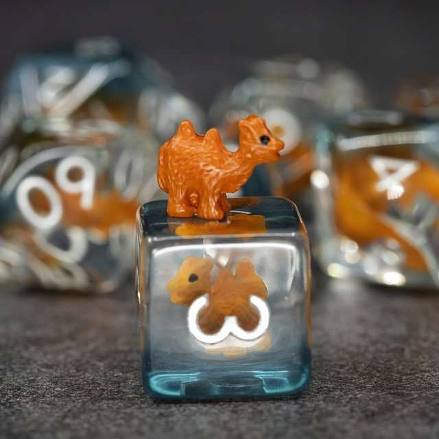 Sage's Camel Familiar Resin Polyhedral Dice Set image 11