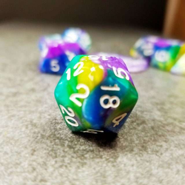 Sage's Stones - Purp/Blue/Green/Yellow Acrylic Polyhedral Dice Set image 11