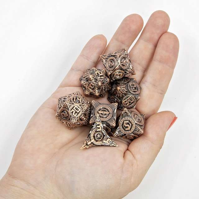 Sage’s Chronurgy Timeless Copper Metal Polyhedral Dice Set image 10
