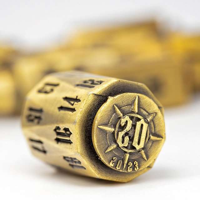 Sage's Holy Revolver Bronze Bullets Metal Dice Set image 4