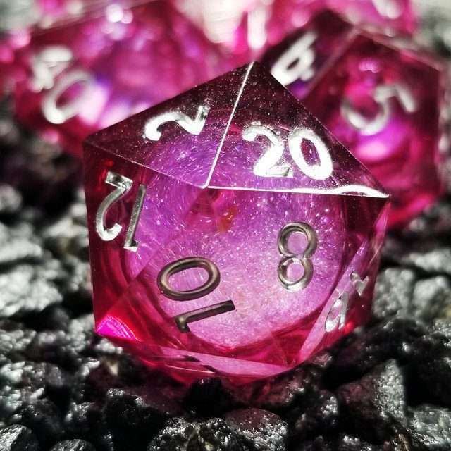 Sage's Vesper Souls Liquid Core Sharp Edge Resin Dice Set image 0