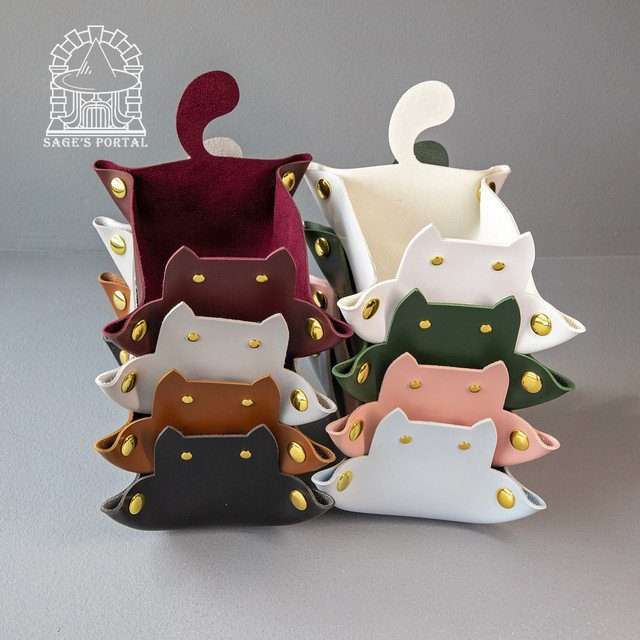 Sage's White Enchanted Cat Dice Tray image 1