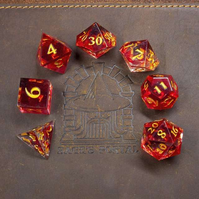 Sage's Orb of Hemomancy Sharp Edge Resin Dice Set image 6