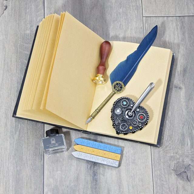 Sage's Gnomish Silver Notebook Gift Set | Handmade Notebook for TTRPG, Sketchbook, Diary image 8