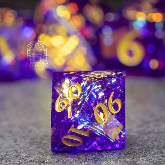 Sage's Exaltations - Royal Throne Sharp Edge Resin Dice Set image 4