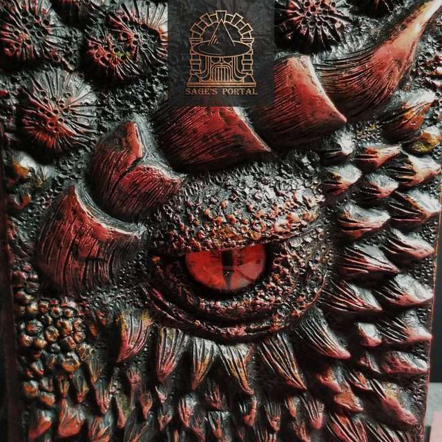 Eye of the Red Dragon Notebook | Handmade Notebook for TTRPG, Sketchbook, Diary image 1