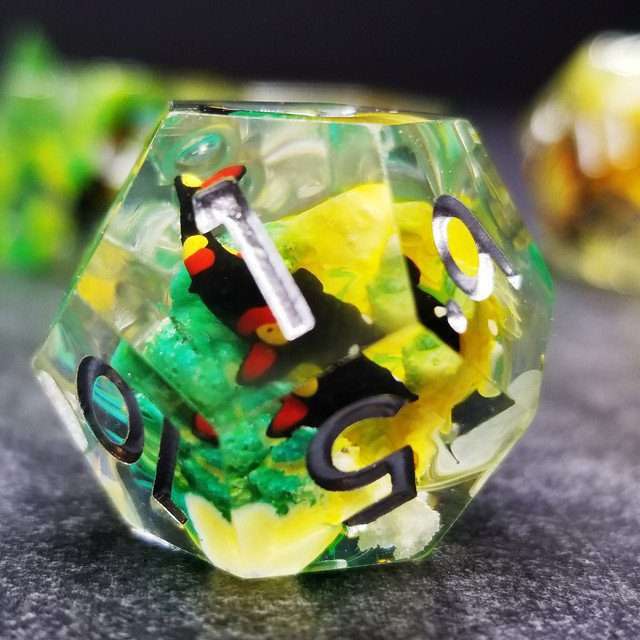 Sage's Elusive Karma Fish Familiar Sharp Edge Resin Polyhedral Dice Set image 2