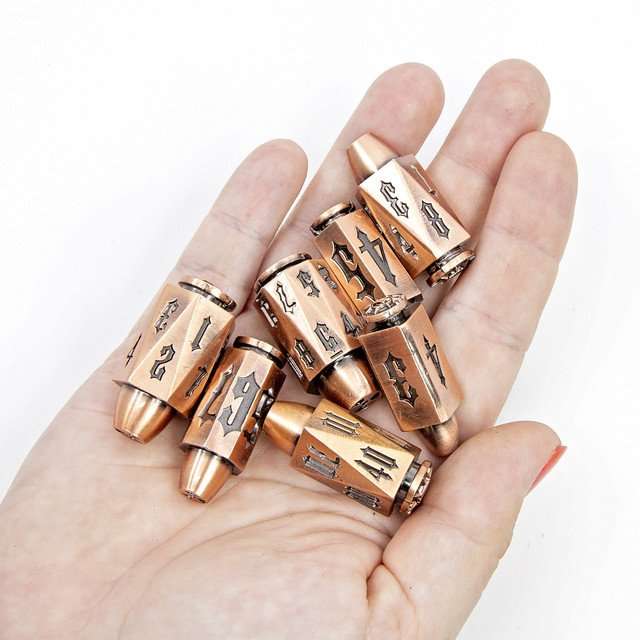 Sage's Holy Revolver Copper Bullets Metal Dice Set image 14