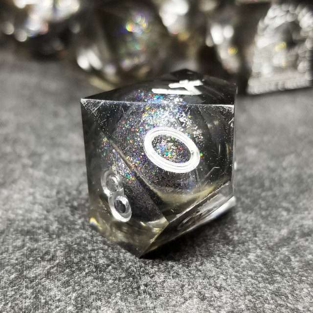 Sage's Spirits - Nocturnal Spirits Liquid Core Sharp Edge Resin Dice Set image 5