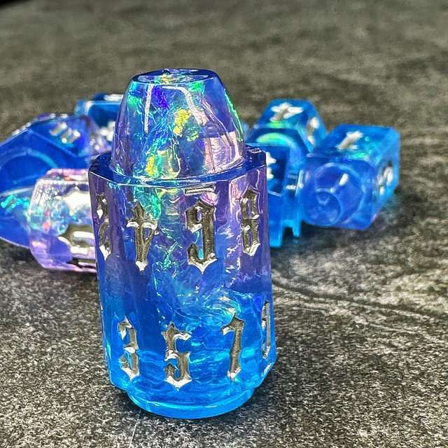Sage's Spectral Revolver Dawn Bullets Resin Dice Set image 4